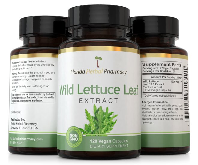 Wild Lettuce Leaf Extract Capsules